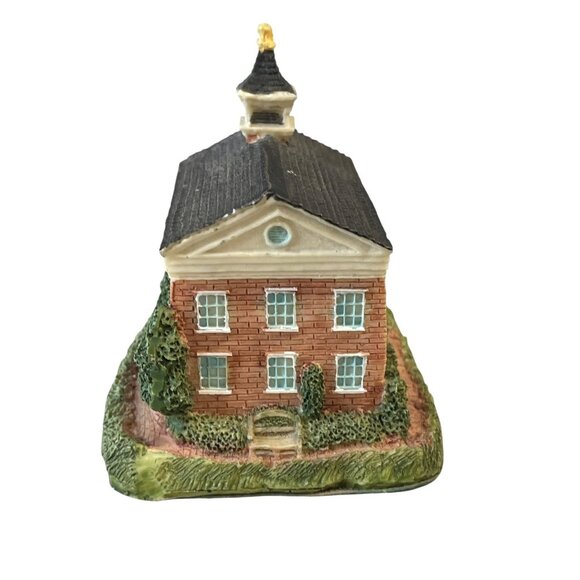 Peebles Brunswick County Courthouse Victorian Resin Village 1992 Signed - Picture 3 of 5